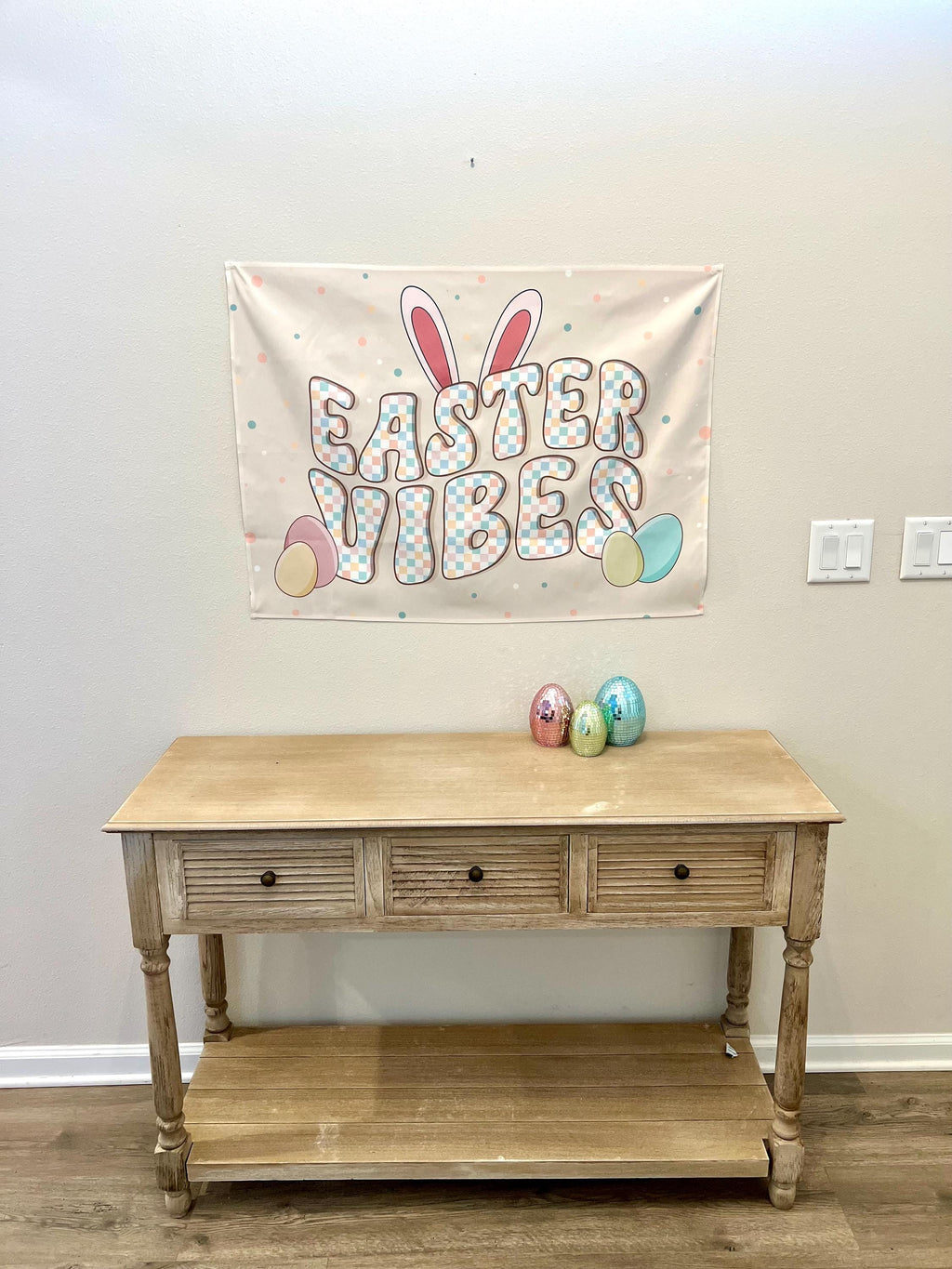 Fabric Tapestry Banner, Easter Vibes, Kids Wall Art Room Decor, Children's Wall Art