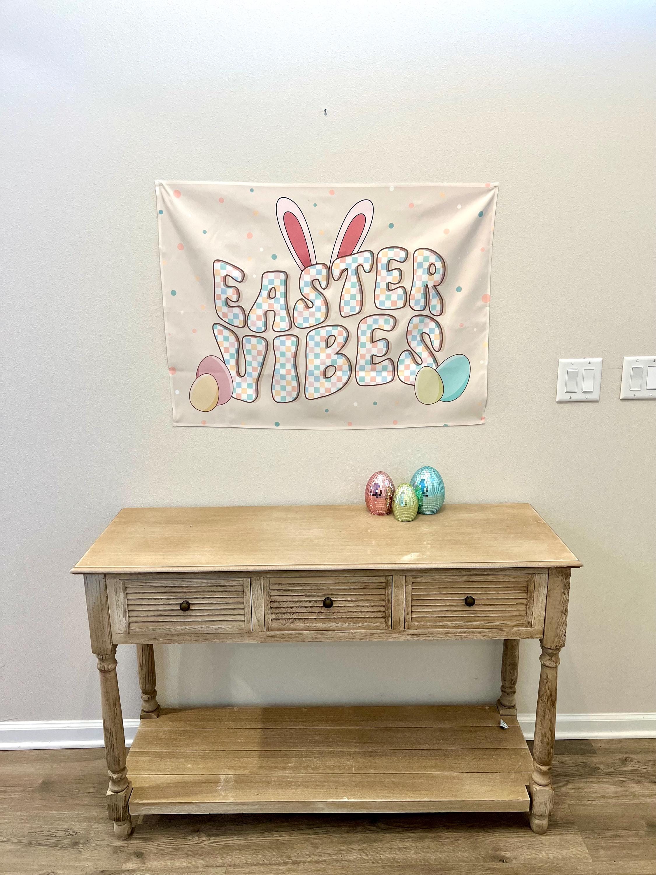 Fabric Tapestry Banner, Easter Vibes, Kids Wall Art Room Decor, Children's Wall Art