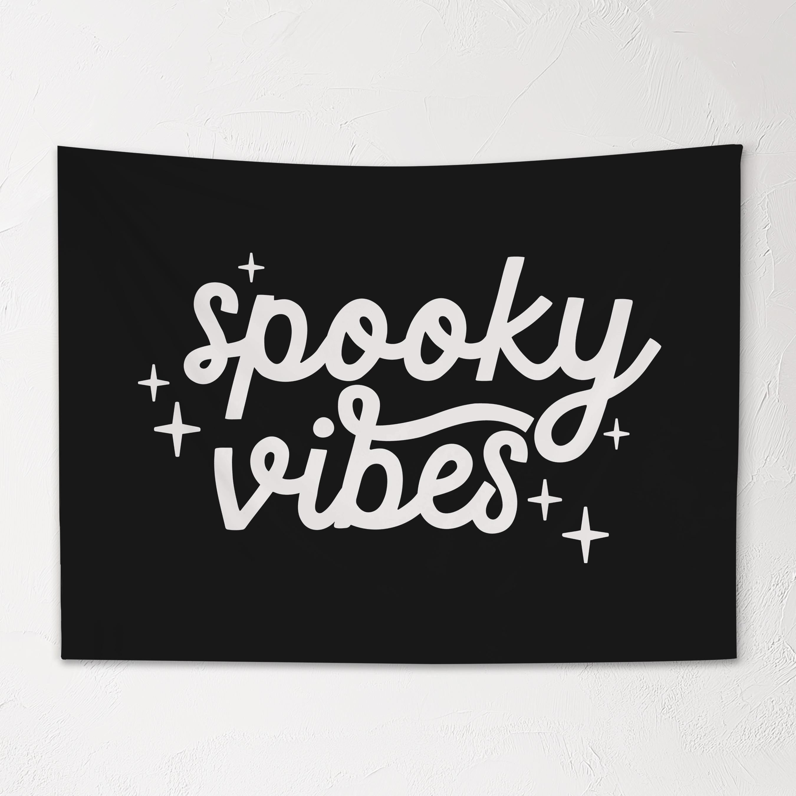 Halloween Banner, Spooky Vibes, Halloween Decor, Halloween Wall Art