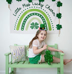 Fabric Tapestry Banner, Little Miss Lucky Charm, Kids Wall Art Room Decor
