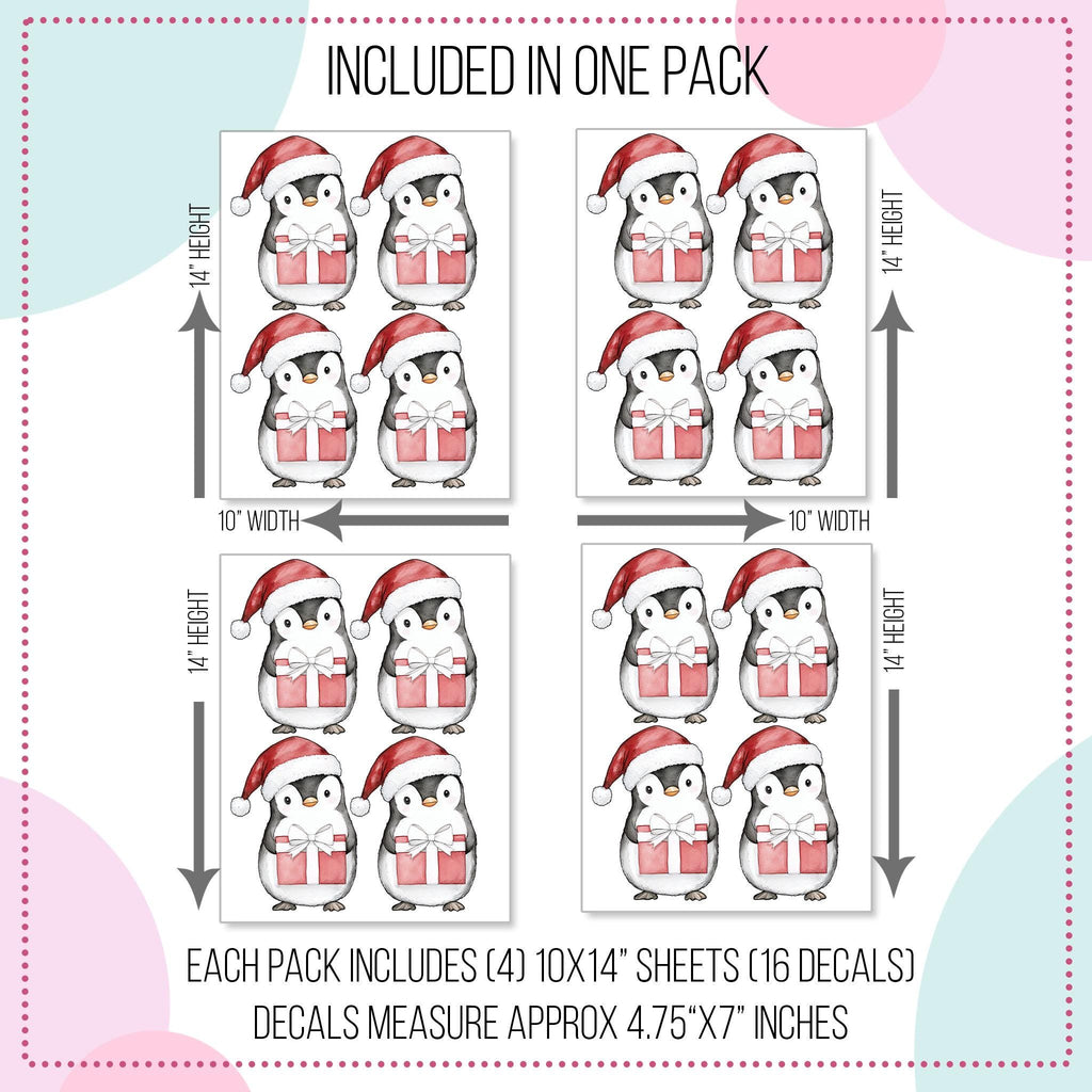 Cute Christmas Penguin Wall Decals