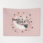 Halloween Banner, Tonight We Fly , Happy Halloween Decor, Pink Halloween Wall Art