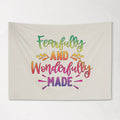 Fabric Tapestry Banner, Fearfully and Wonderfully Made, Kids Wall Art Room Decor