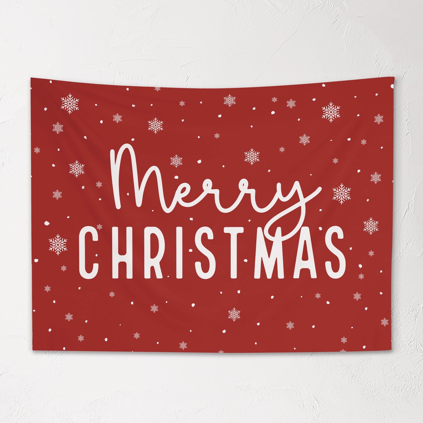 Christmas Banner, Merry Christmas, Kids Fabric Tapestry, Wall art Room Decor