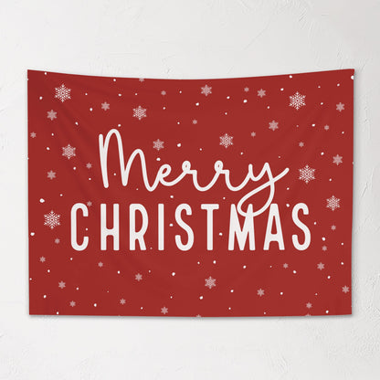 Christmas Banner, Merry Christmas, Kids Fabric Tapestry, Wall art Room Decor