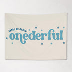 Fabric Tapestry Banner, Little Mister Onederful, Kids Wall Art Room Decor