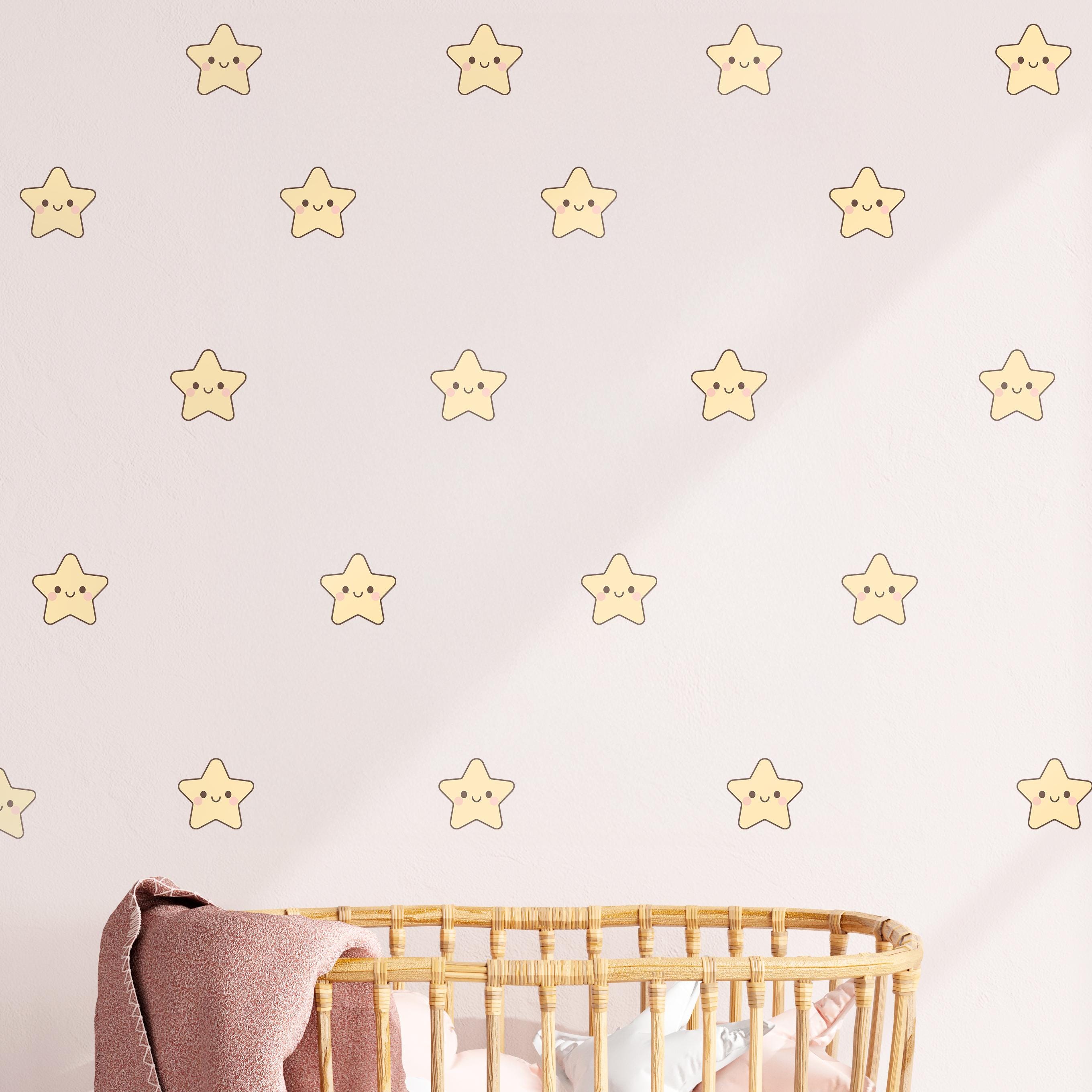 Boho Stars Wall Decals, Sun Wall Decal, Nursery Wall Decor
