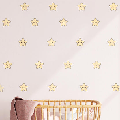 Boho Stars Wall Decals, Sun Wall Decal, Nursery Wall Decor
