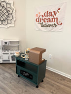 Fabric Tapestry Banner, Daydream Believer, Kids Wall Art Room Decor