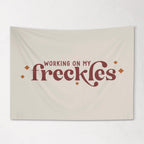 Fabric Tapestry Banner, Working on my Freckles, Kids Wall Art Room Decor