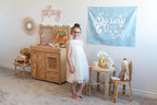 Fabric Tapestry Banner, Spring Is In The Air, Kids Wall Art Room Decor, Children's Wall Art