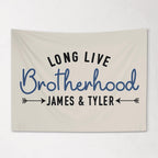 Fabric Tapestry Banner, Long Live Brotherhood Names Personalized, Kids Wall Decor, Children's Wall Art