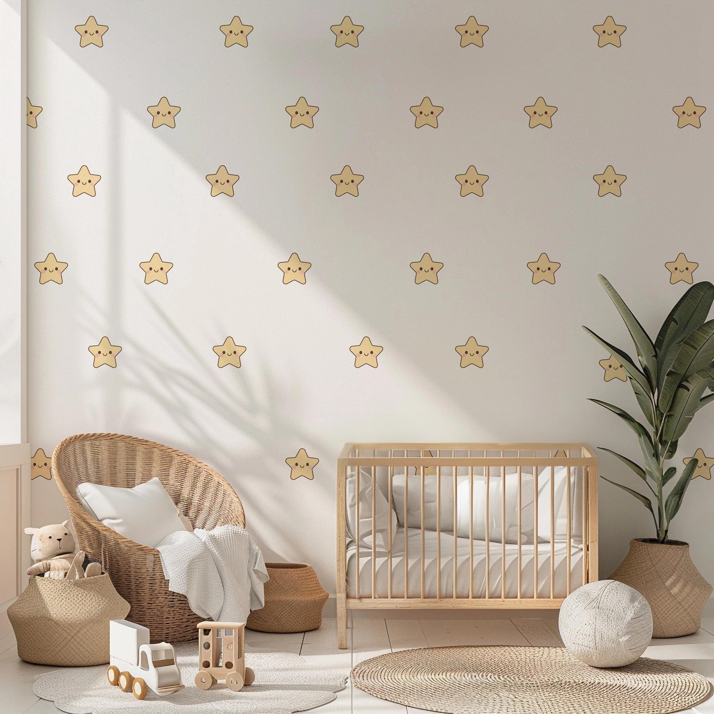 Boho Stars Wall Decals, Sun Wall Decal, Nursery Wall Decor