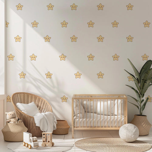 Boho Stars Wall Decals, Sun Wall Decal, Nursery Wall Decor