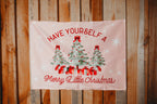Christmas Banner Have yourself a Merry Little Christmas, Kids Fabric Tapestry