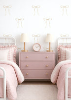 Cream Coquette Bow Wall Decals