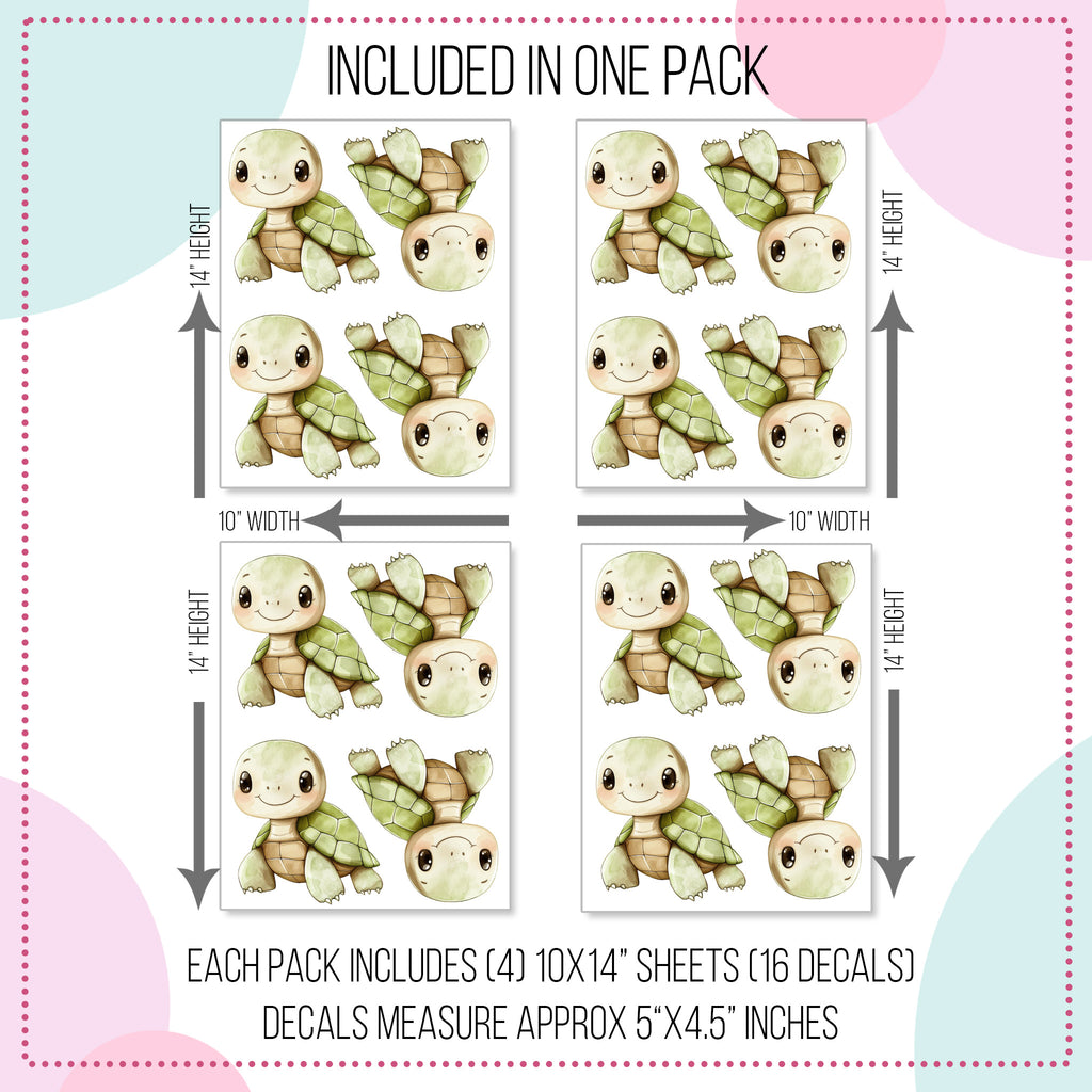 Cute Turtle Wall Decals