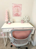 Im Dreaming of  Pink Christmas, Kids Fabric Tapestry