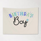 Fabric Tapestry Banner, Birthday Boy, Kids Wall Art Room Decor, Children's Wall Art