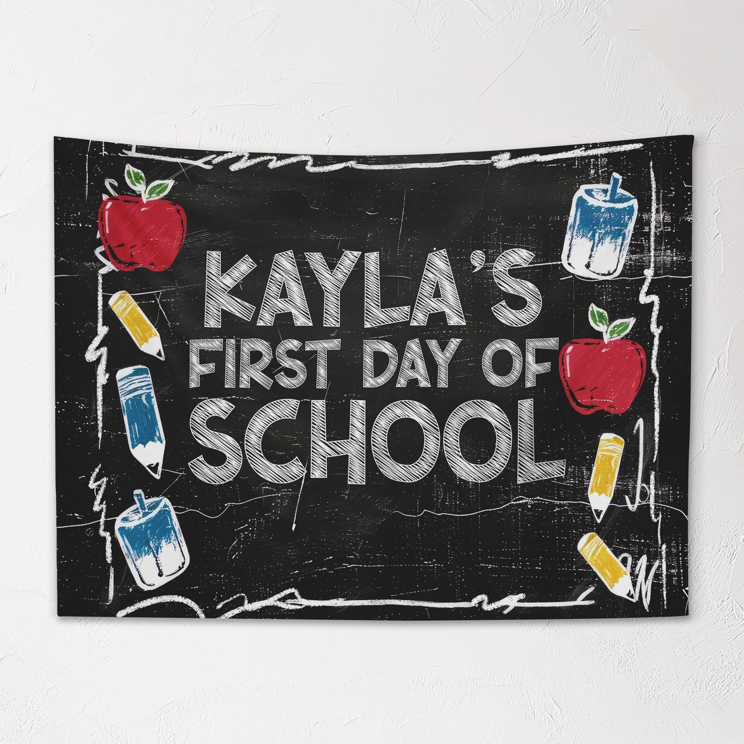 Personalized First Day of School Banner: Custom Photo Backdrop