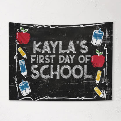 Personalized First Day of School Banner: Custom Photo Backdrop