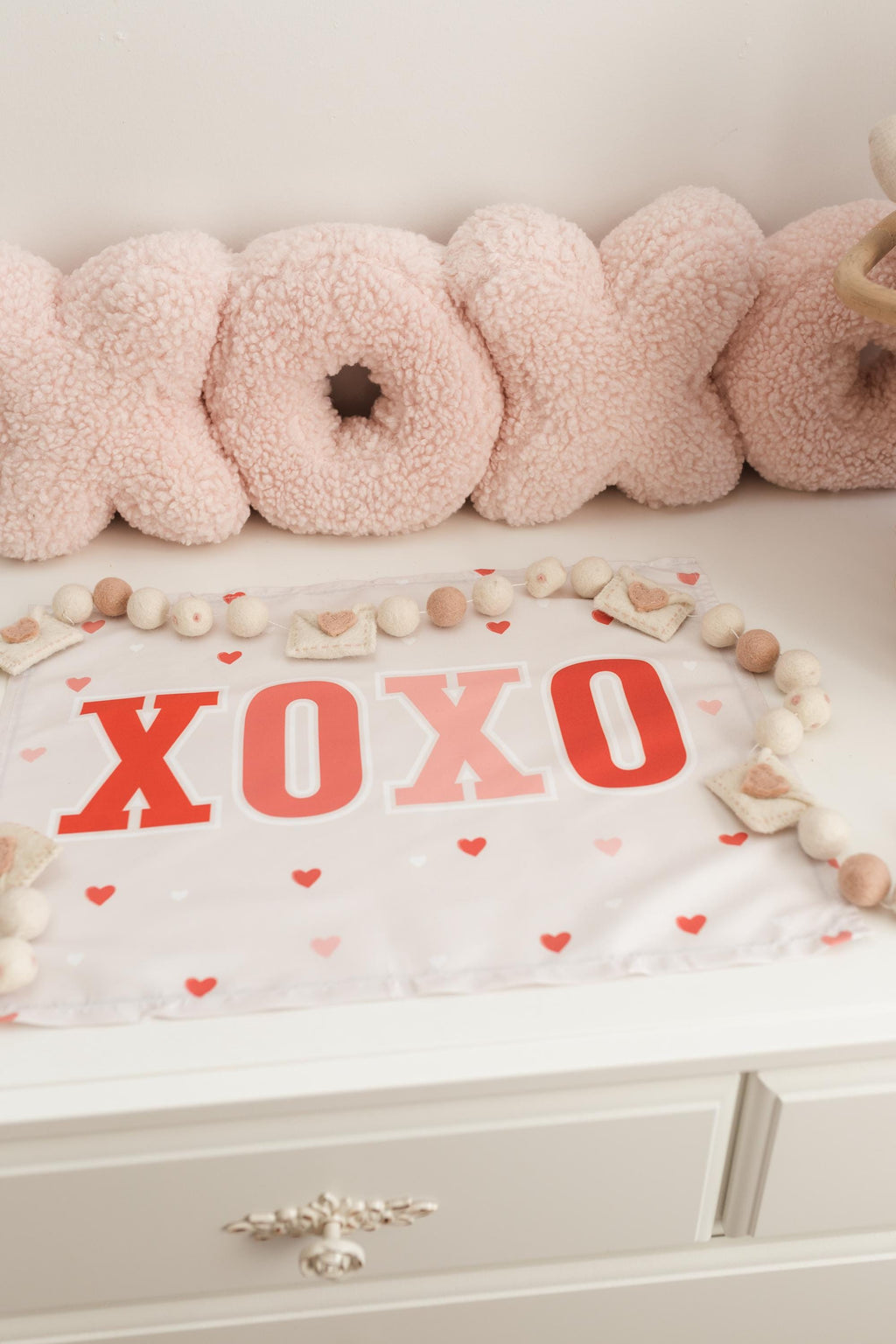 Fabric Tapestry Banner, XOXO, Kids Wall Art Room Decor, Children's Wall Art