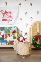 Christmas Banner, Believe in the Magic, Kids Fabric Tapestry, Wall art Room Decor