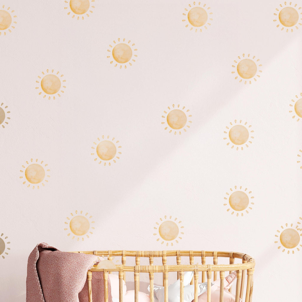 Watercolor Sunshine Wall Decals