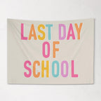 Fabric Tapestry Banner, Last Day of School, Kids Wall Art Room Decor