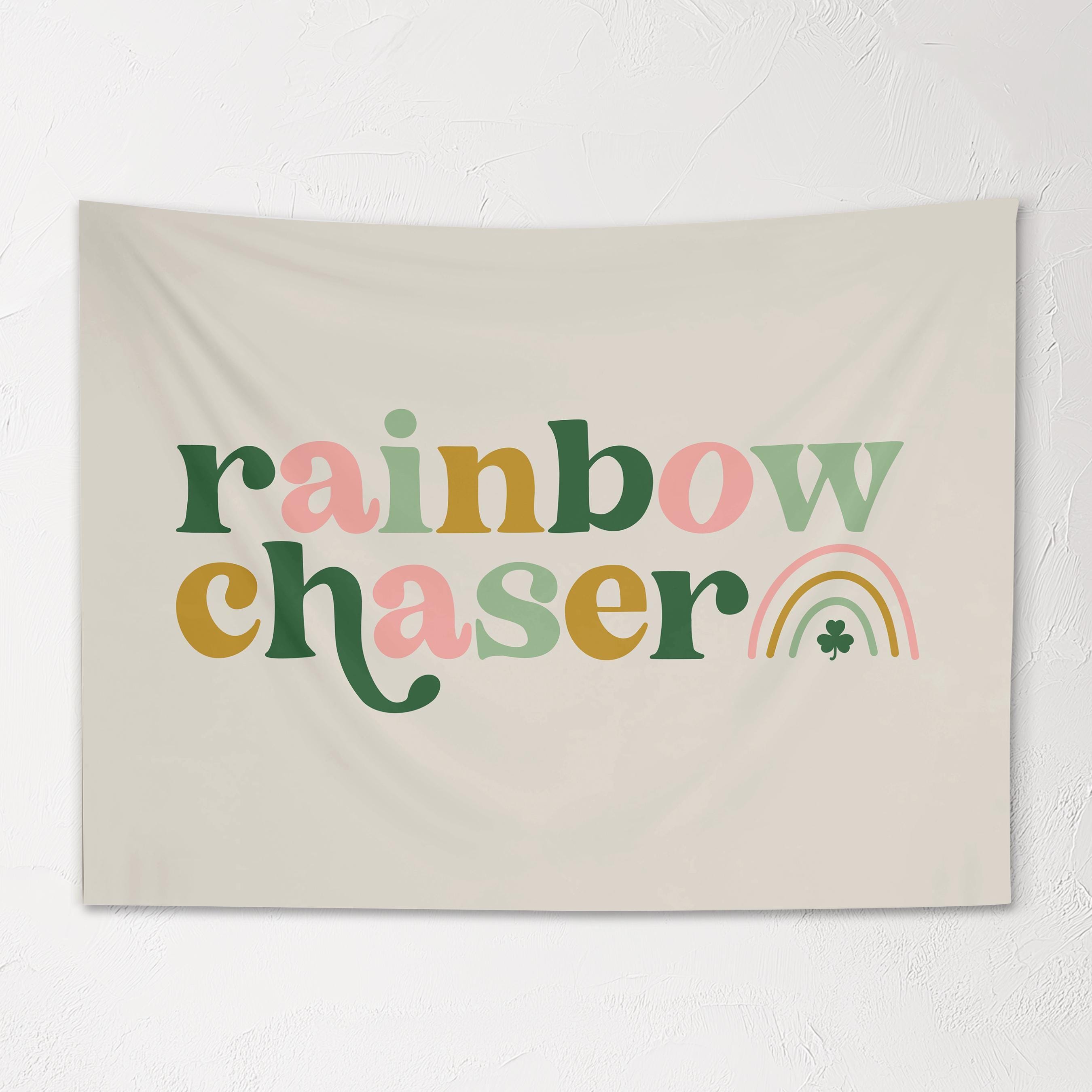 Fabric Tapestry Banner, Rainbow Chaser , Kids Wall Art Room Decor, Children's Wall Art