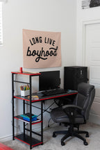 Fabric Tapestry Banner, Long Live Boyhood BEIGE, Kids  Wall Art Decor, Children's Wall Art