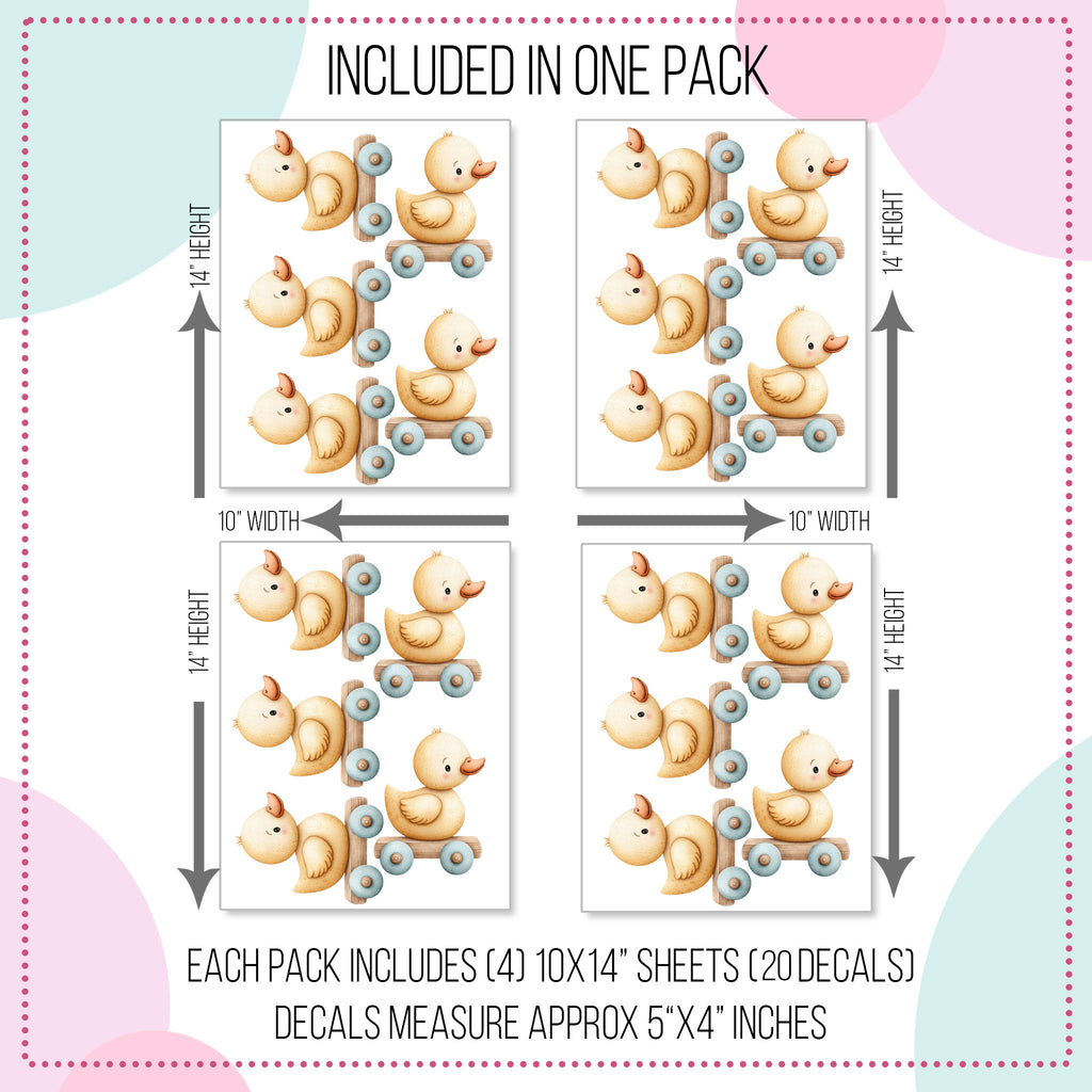 Duck Pull Toy Wall Decals