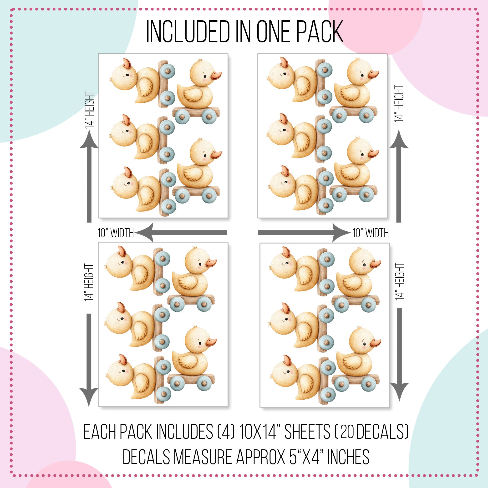 Duck Pull Toy Wall Decals