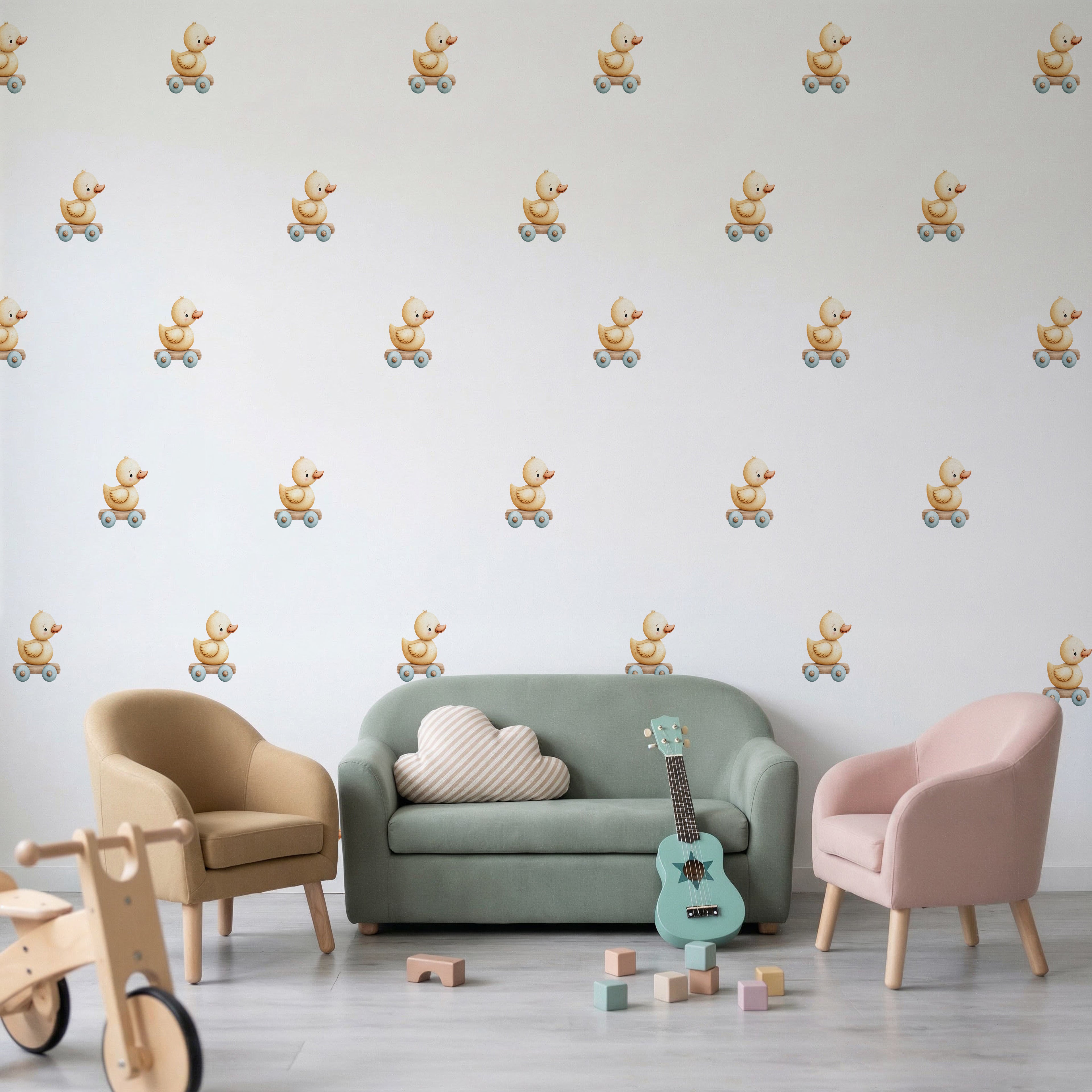 Duck Pull Toy Wall Decals