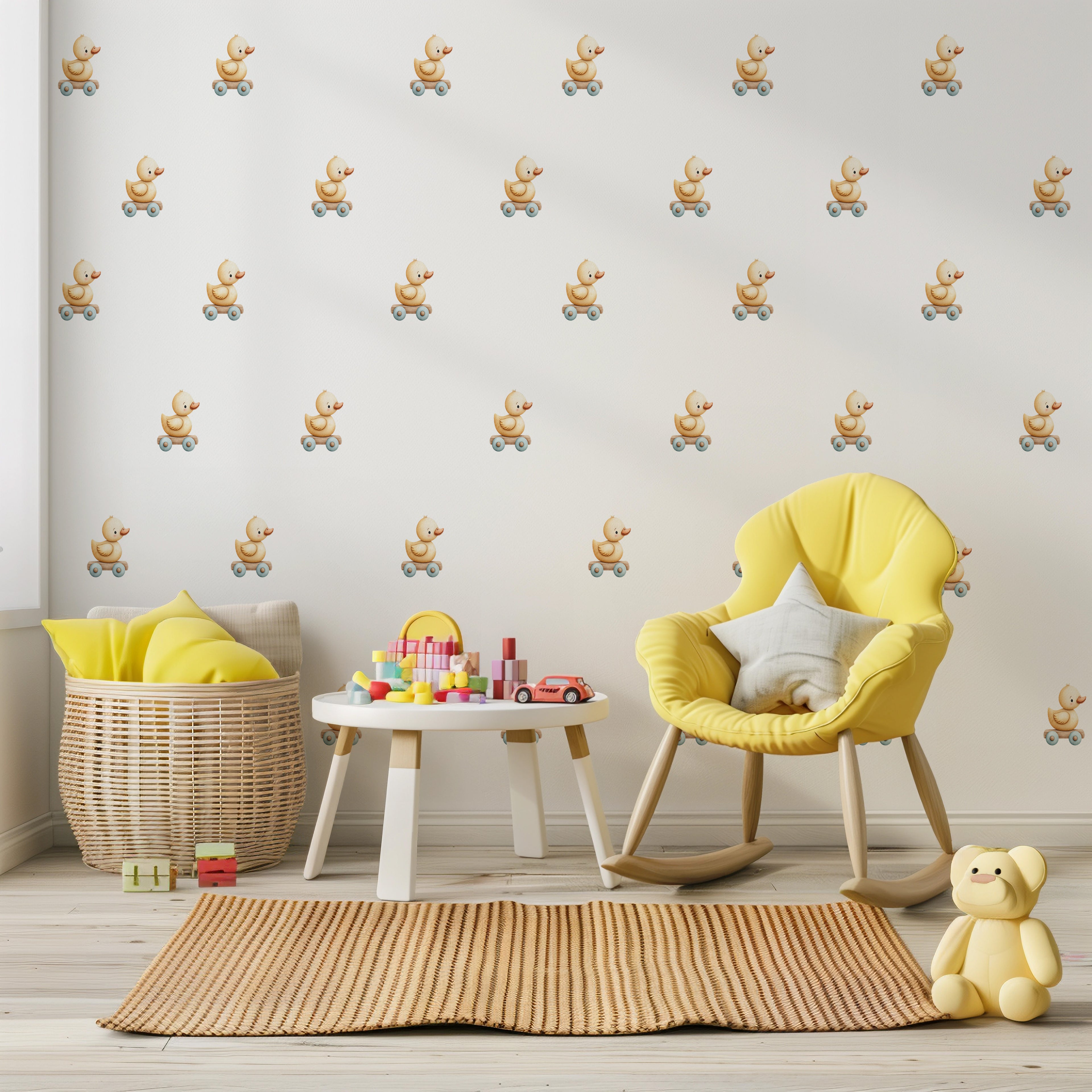 Duck Pull Toy Wall Decals