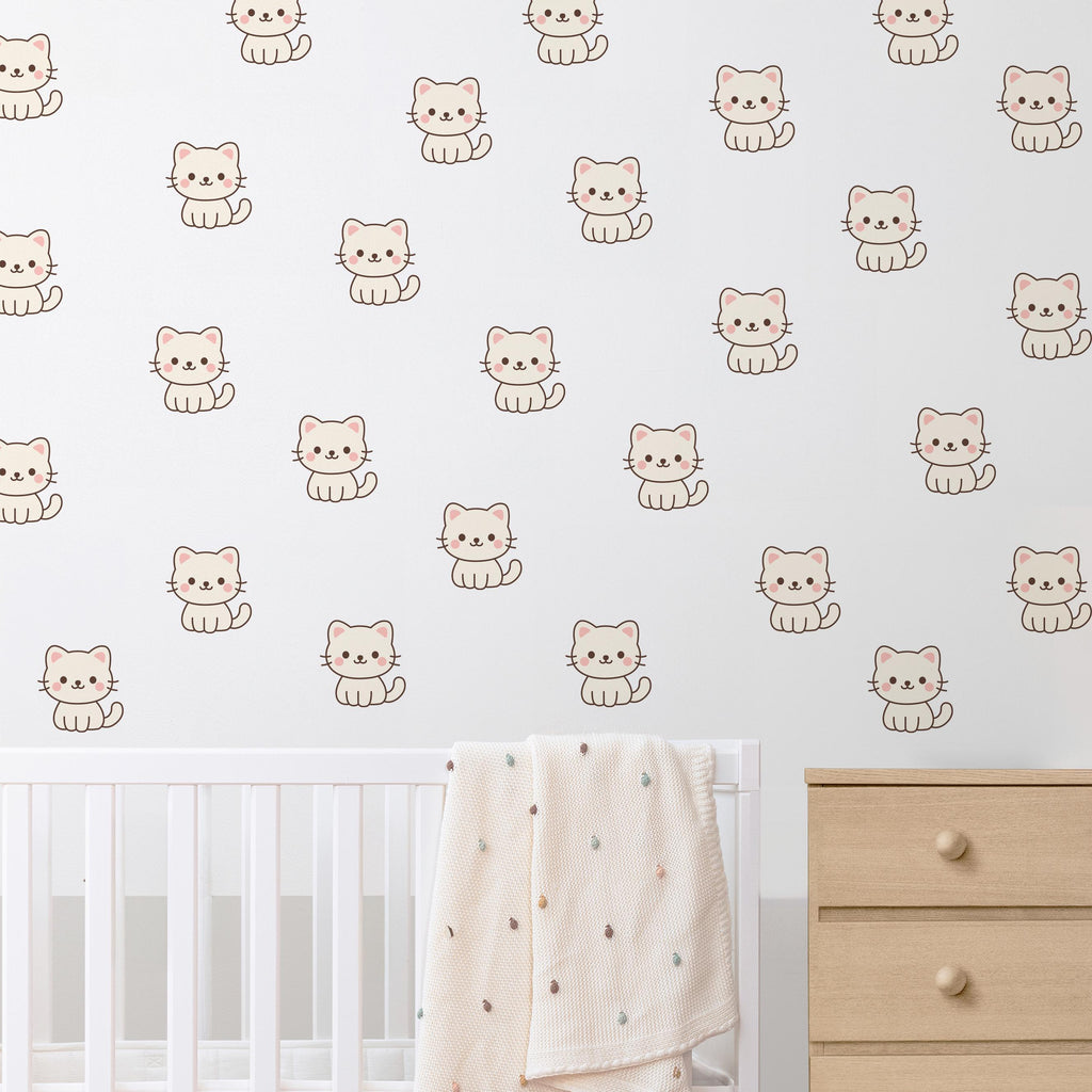 Boho Cats Wall Decals, Cat Wall Decor, Nursery Wall Decor