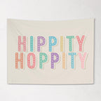 Fabric Tapestry Banner, Hippity Hoppity, Kids Wall Art Room Decor, Children's Wall Art