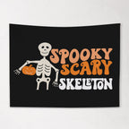 Halloween Banner, Spooky Scary Skeleton, Halloween Decor, Halloween Wall Art