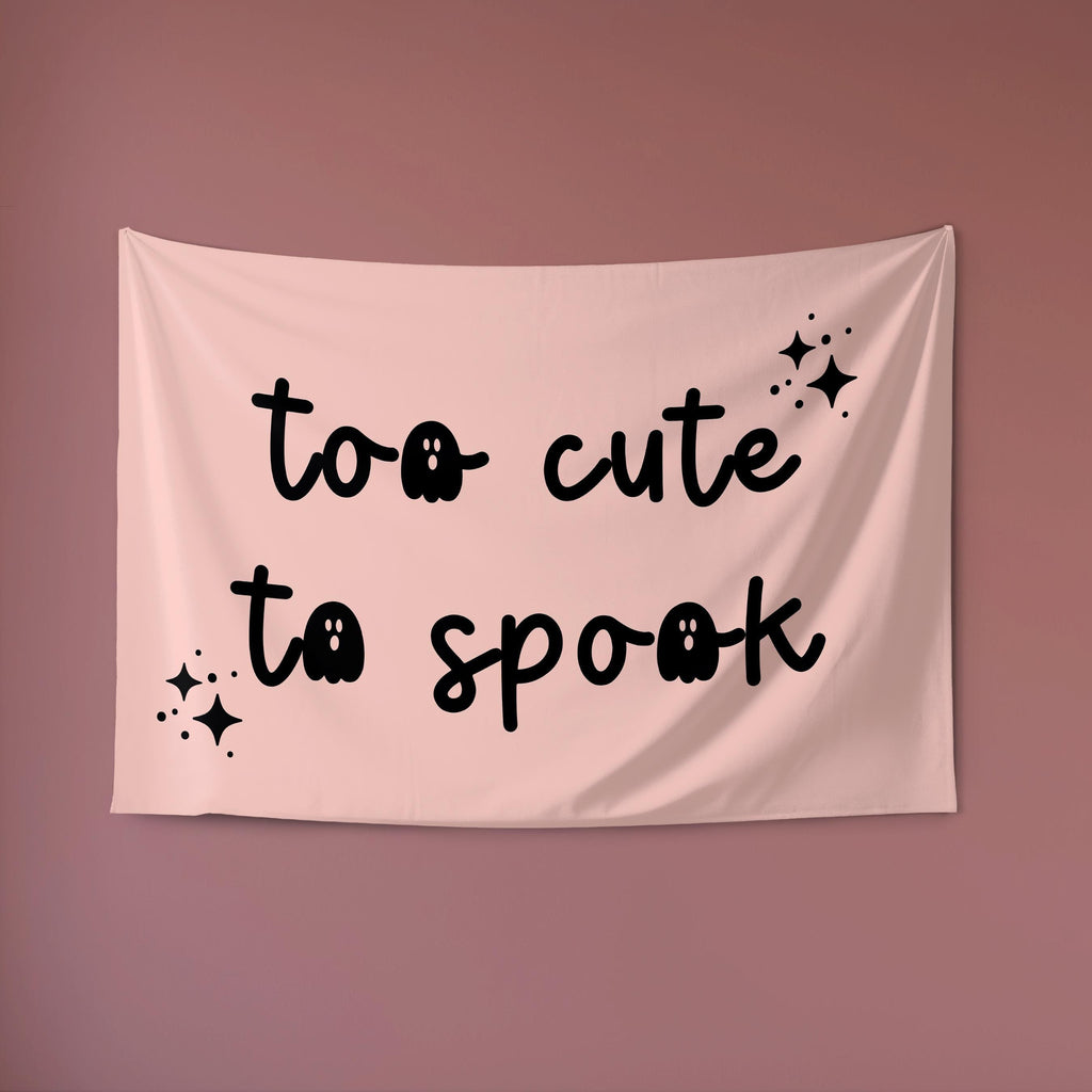 Halloween Banner, Too Cute to Spook, Halloween Decor, Halloween Wall Art