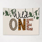 Fabric Tapestry Banner, Wild ONE, Kids Wall Art Room Decor, Children's Wall Art