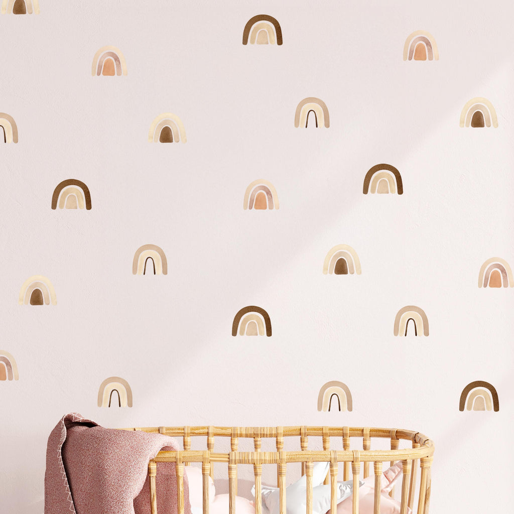 Boho Watercolor Rainbow Wall Decals
