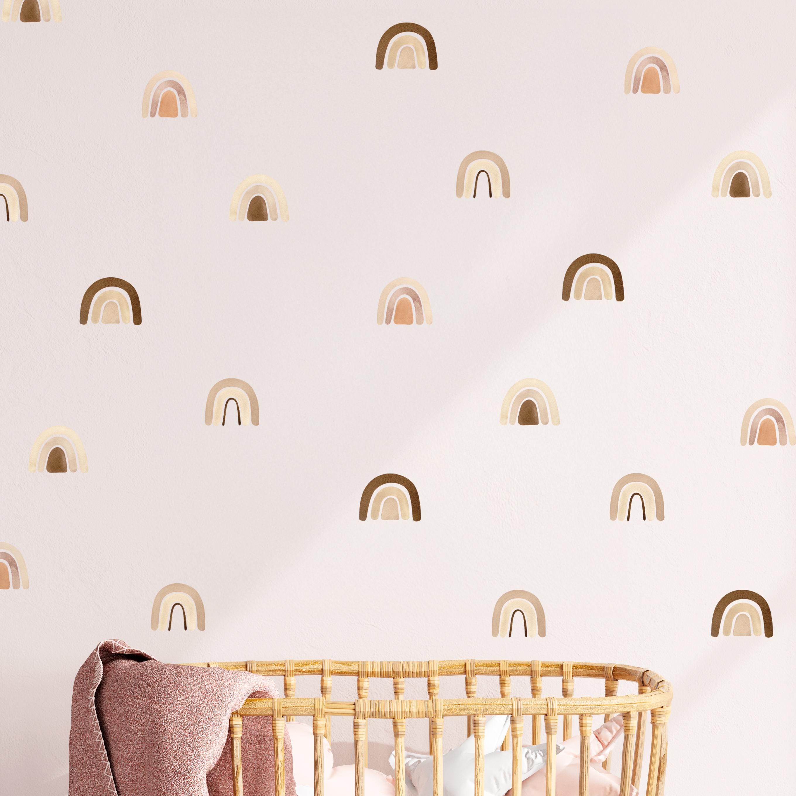 Boho Watercolor Rainbow Wall Decals