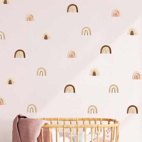 Boho Watercolor Rainbow Wall Decals
