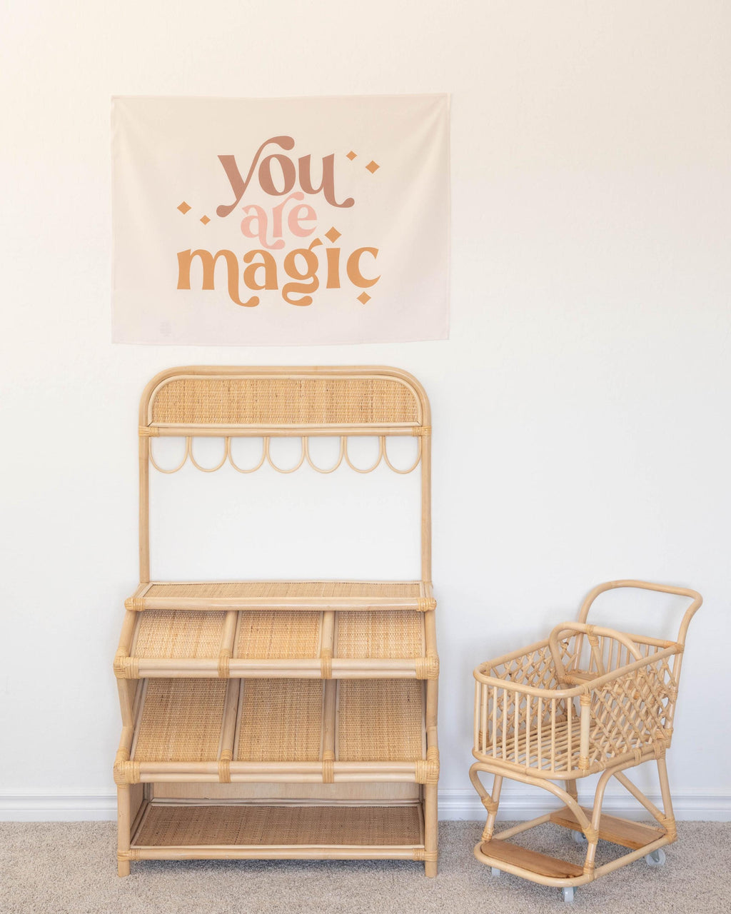 Fabric Tapestry Banner, You Are Magic , Kids Wall Art Room Decor