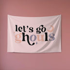 Halloween Banner, Lets Go Ghouls, Halloween Decor, Halloween Wall Art