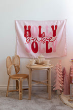 Holly Jolly Babe, Kids Fabric Tapestry