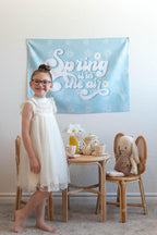 Fabric Tapestry Banner, Spring Is In The Air, Kids Wall Art Room Decor, Children's Wall Art