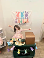 Fabric Tapestry Banner, Easter Squad, Kids Wall Art Room Decor, Childrens Wall Art