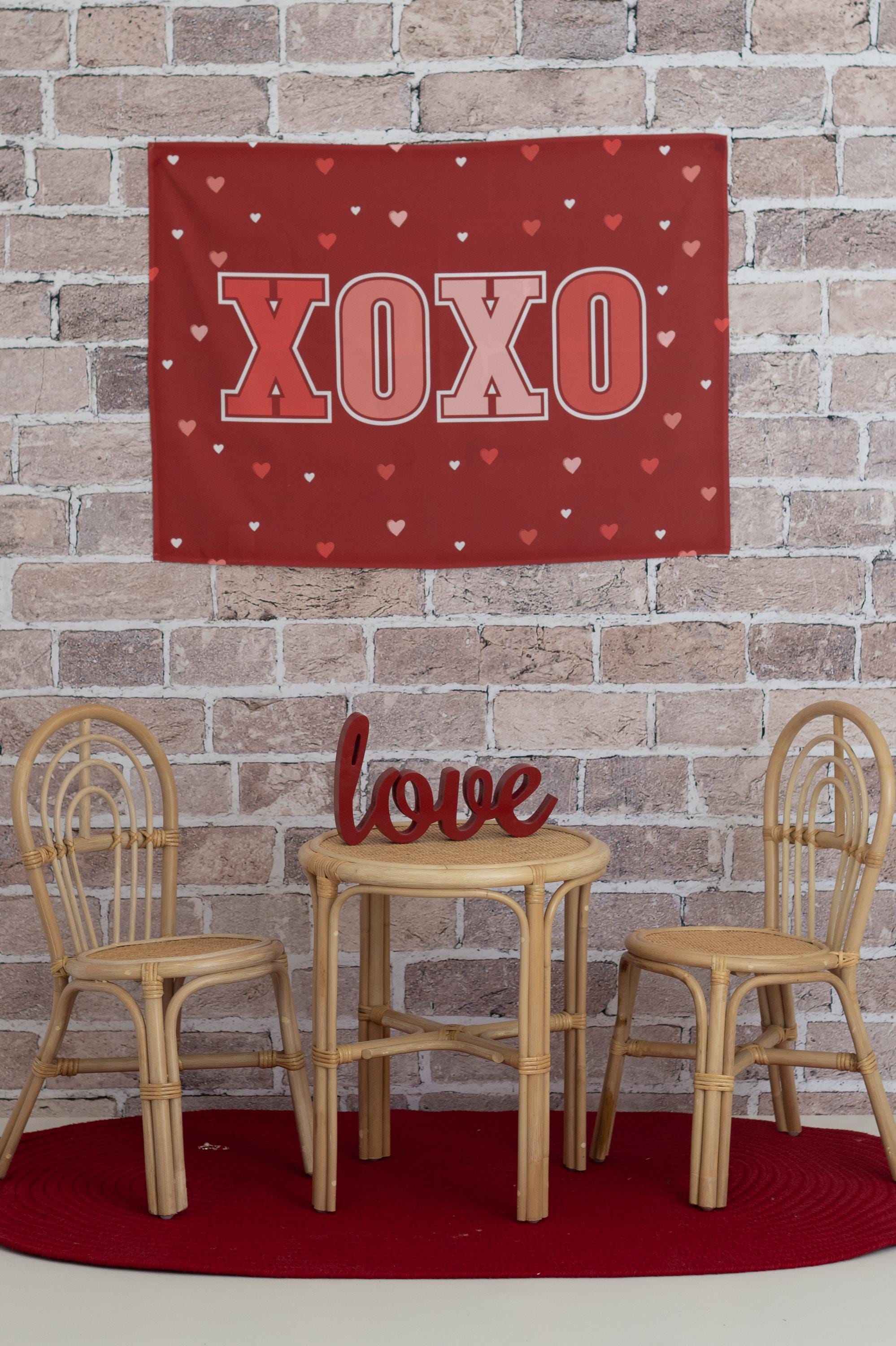 XOXO Fabric Tapestry Banner: Kids Room Wall Decor, USA Made