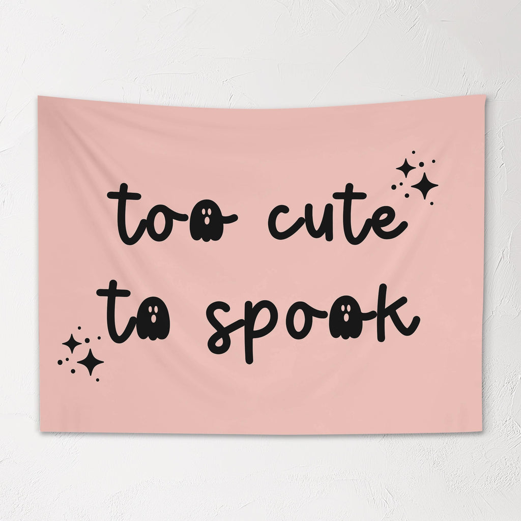 Halloween Banner, Too Cute to Spook, Halloween Decor, Halloween Wall Art